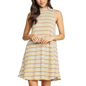Sadie and Sage Mock Neck Striped Dress